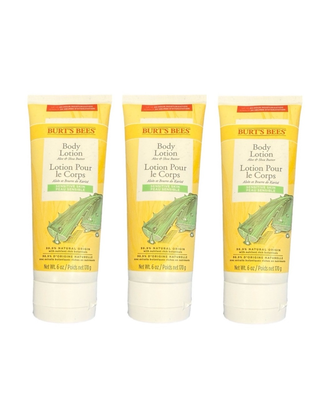 3 Burt Bee Aloe and Shea Butter Body Lotion